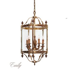 ΚΛΑΣΙΚΆ ΦΩΤΙΣΤΙΚΆ < ΙΤΑΛΙΚΆ POSSONI >   LANTER WITH GLASS FINISH  002-008    5XMAX 42W E14 - ΚΡΕΜΑΣΤΆ ΦΩΤΙΣΤΙΚΆ