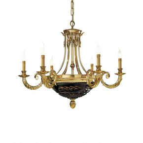 ΚΛΑΣΙΚΆ ΦΩΤΙΣΤΙΚΆ < ΙΤΑΛΙΚΆ POSSONI >   SHADED GOLD PLATED FINISH CHANDELIER WITH BLUE CRYSTAL FINISH  079    9XMAX42W E14 - ΚΡΕΜΑΣΤΆ ΦΩΤΙΣΤΙΚΆ