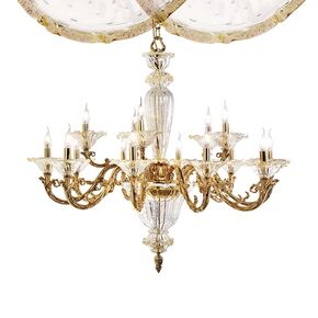 ΚΛΑΣΙΚΆ ΦΩΤΙΣΤΙΚΆ < ΙΤΑΛΙΚΆ POSSONI >   CHANDELIER WITH GLASS FINISH  002-079    15XMAX42W E14 - ΚΡΕΜΑΣΤΆ ΦΩΤΙΣΤΙΚΆ