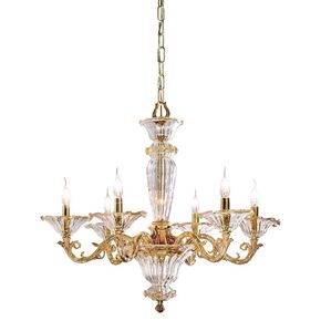 ΚΛΑΣΙΚΆ ΦΩΤΙΣΤΙΚΆ < ΙΤΑΛΙΚΆ POSSONI >   CHANDELIER WITH GLASS FINISH  002-079    6XMAX42W E14 - ΚΡΕΜΑΣΤΆ ΦΩΤΙΣΤΙΚΆ