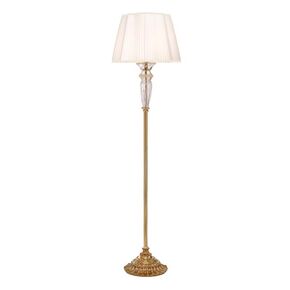 CLASSIC LAMPS < ITALIAN POSSONI > FLOOR LAMPS > FLOOR LAMP WITH GLASS AND SILK PLEATED SHADE - ΦΩΤΙΣΤΙΚΆ ΔΑΠΈΔΟΥ