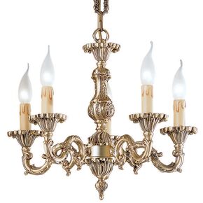 ΚΛΑΣΙΚΆ ΦΩΤΙΣΤΙΚΆ < ΙΤΑΛΙΚΆ POSSONI >   ANTIQUE BRASS FINISH CHANDELIER FINISH  008    5XMAX42W E14 - ΚΡΕΜΑΣΤΆ ΦΩΤΙΣΤΙΚΆ