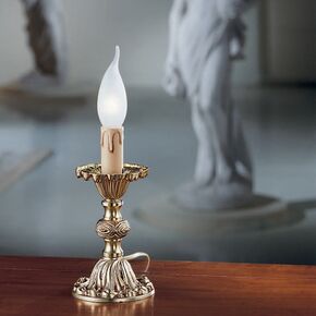 CLASSIC LAMPS < ITALIAN POSSONI > TABLE LAMPS >ANTIQUE BRASS FINISH TABLE LAMP - ΕΠΙΤΡΑΠΈΖΙΑ ΦΩΤΙΣΤΙΚΆ