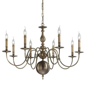 ΚΛΑΣΙΚΆ ΦΩΤΙΣΤΙΚΆ < ΙΤΑΛΙΚΆ POSSONI >   ANTIQUE BRONZE FINISH CHANDELIER FINISH  032    8XMAX42W E14 - ΚΡΕΜΑΣΤΆ ΦΩΤΙΣΤΙΚΆ