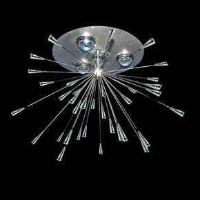 NEOCLASSICAL HANDMADE LIGHTING > MINIMAL DITS > CEILING LAMP VEGA 3Φ SEA URCHIN WITH SWAROVSKI CRYSTALS - CEILING LIGHTS