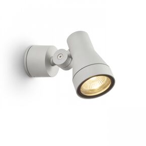 DIREZZA ΕΠΙΤΟΊΧΙΟΣ ΓΚΡΙ ΑΣΗΜΊ  230V LED GU10 8W IP54 - ΣΠΟΤ ΤΟΊΧΟΥ