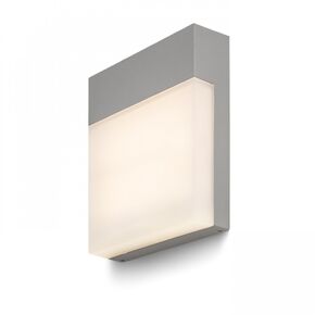 VERIA ΕΠΙΤΟΊΧΙΟΣ ΓΚΡΙ ΑΣΗΜΊ 230V LED 6W 116° IP54 3000K - ΤΟΊΧΟΥ ΦΩΤΙΣΤΙΚΆ 
