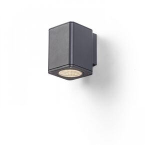 MIZZI SQ I WALL-MOUNTED ANTHRACITE GRAY 230V LED 12W 44° IP54 3000K - WALL LIGHTS