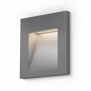 TESS SQ ΧΩΝΕΥΤΌ ΓΚΡΙ ΑΣΗΜΊ  230V LED 3W IP54  3000K - ΤΟΊΧΟΥ ΦΩΤΙΣΤΙΚΆ 
