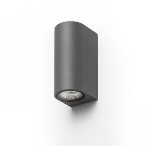 ZACK II ΓΚΡΙ ΑΝΘΡΑΚΊΤΗ 230V LED 2X3W 58° IP54 3000K - ΤΟΊΧΟΥ ΦΩΤΙΣΤΙΚΆ 