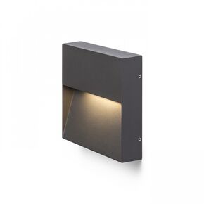 AQILA SQ ΕΠΙΤΟΊΧΙΟΣ ΓΚΡΙ ΑΝΘΡΑΚΊΤΗ 230V LED 6W IP54 3000K - ΤΟΊΧΟΥ ΦΩΤΙΣΤΙΚΆ 