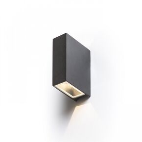 UKKO ΕΠΙΤΟΊΧΙΟΣ ΜΑΎΡΟ 230V LED 2X3W 55° IP54 3000K - ΤΟΊΧΟΥ ΦΩΤΙΣΤΙΚΆ 