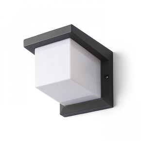 HIDE SQ WALL LIGHT ANTHRACITE GRAY 230V LED E27 15W IP44 - WALL LIGHTS