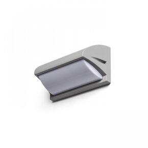 MORA ΕΠΙΤΟΊΧΙΟΣ ΓΚΡΙ ΑΣΗΜΊ  230V LED E27 15W IP54 - ΤΟΊΧΟΥ ΦΩΤΙΣΤΙΚΆ 