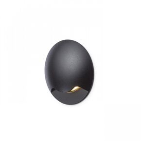 KICK I RECESSED BLACK 230V LED 3W IP54 3000K - WALL LIGHTS