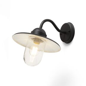 BEACON ΕΠΙΤΟΊΧΙΟΣ ΜΑΎΡΟ ΓΥΑΛΊ ΥΦΉΣ 230V LED E27 15W IP44 - ΤΟΊΧΟΥ ΦΩΤΙΣΤΙΚΆ 