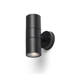 SORANO II ΕΠΙΤΟΊΧΙΟΣ ΜΑΎΡΟ ΠΛΑΣΤΙΚΌ 230V LED GU10 2X8W IP44 - ΤΟΊΧΟΥ ΦΩΤΙΣΤΙΚΆ 