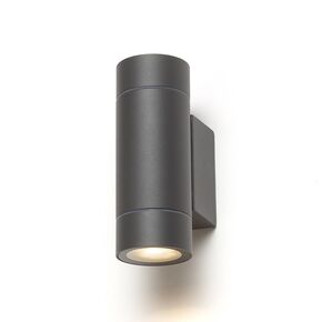 MIZZI NEW II ΕΠΙΤΟΊΧΙΟΣ ΓΚΡΙ ΑΝΘΡΑΚΊΤΗ  230V LED GU10 2X8W IP65 - ΤΟΊΧΟΥ ΦΩΤΙΣΤΙΚΆ 