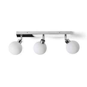 BOLLY III SURFACE OPAL GLASS/CHROME 230V LED G9 3X3W IP44 - WALL LIGHTS