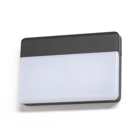 GAVIN WALL LIGHT ANTHRACITE GRAY DIMMED ACRYLIC 230V LED 13W IP65 3000K - WALL LIGHTS