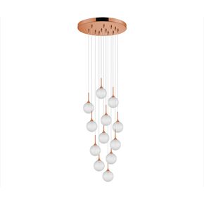 01129 6-LIGHTS ROUND COPPER - MODERN LIGHTING