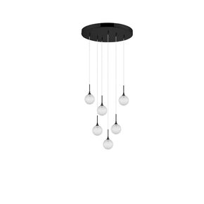01129 6-LIGHTS ROUND BLACK - MODERN LIGHTING