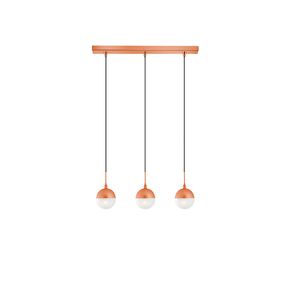 01132 BAR 3-LIGHTS COPPER - MODERN LIGHTING