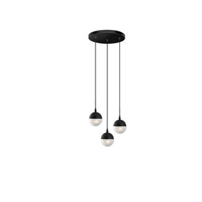 01132 ROUND 3-LIGHTS BLACK - MODERN LIGHTING