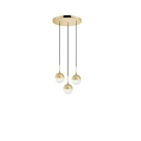 01132 ROUND 3-LIGHTS GOLD - MODERN LIGHTING