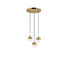 01132 ROUND 3-LIGHTS OXIDIZED GOLD - MODERN LIGHTING
