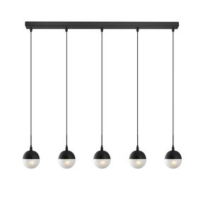 01132 BAR 5-LIGHTS BLACK - MODERN LIGHTING