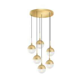 01132 ROUND 6-LIGHTS GOLD - MODERN LIGHTING