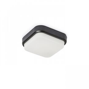 TARIS SQ 17 ΕΠΙΦΆΝΕΙΑΣ ΜΑΎΡΟ ΠΛΑΣΤΙΚΌ 230V LED 8W IP54  3000K - ΟΡΟΦΉΣ ΦΩΤΙΣΤΙΚΆ 