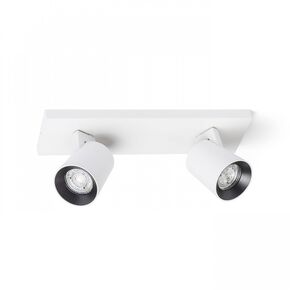 KENNY II ΕΠΙΦΆΝΕΙΑΣ ΛΕΥΚΌ/ΜΑΎΡΟ  230V LED GU10 2X8W - ΣΠΟΤ ΤΟΊΧΟΥ