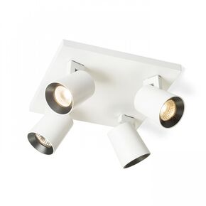 KENNY IV ΟΡΟΦΉΣ ΛΕΥΚΌ/ΜΑΎΡΟ  230V LED GU10 4X8W - ΣΠΟΤ ΤΟΊΧΟΥ