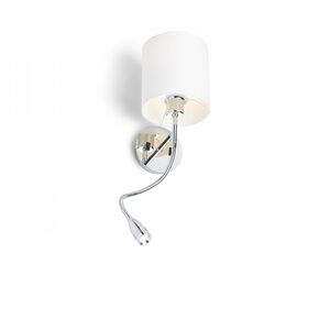 VERSINA ΜΕ ΑΜΠΑΖΟΎΡ ΛΕΥΚΌ ΧΡΏΜΙΟ 230V LED E27 LED 15+3W 25°  3000K - ΤΟΊΧΟΥ ΦΩΤΙΣΤΙΚΆ 