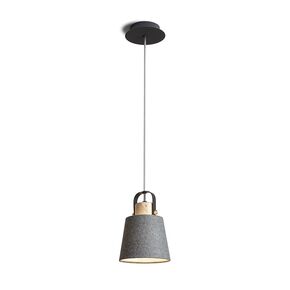 CHOUPETTE ΚΡΕΜΑΣΤΌ ΜΑΎΡΟ ΓΚΡΙ ΥΦΑΣΜΆΤΙΝΟ/ΞΎΛΟ 230V LED E27 11W - ΚΡΕΜΑΣΤΆ ΦΩΤΙΣΤΙΚΆ