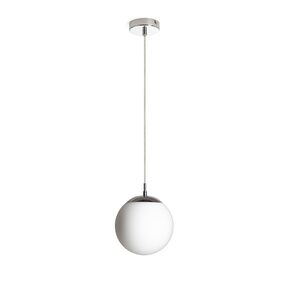 LUNA 20 PENDANT GLASS OPAL/CHROME 230V LED E27 11W - PENDANT LIGHTS