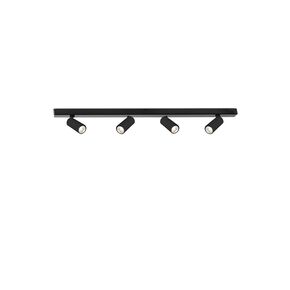 ΣΠΟΤ ΕΠΙΤΟΊΧΙΑ  ΜΊΝΙΜΑΛ >  SPOTLIGHT 4 SPOTLIGHTS BAR LENGTH 100 CM METAL GU10, LED 01378 4-LIGHTS BLACK - ΣΠΟΤ ΤΟΊΧΟΥ