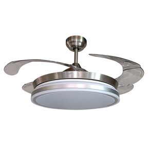 ΜΟΝΤΈΡΝΑ ΦΩΤΙΣΤΙΚΆ ΜΊΝΙΜΑΛ > ΟΡΟΦΉΣ >  CEILING FAN LIGHTING CODE: 01420 CHROME DIAMETER: 107 CM HEIGHT: 38,2 CM BASE DIAMETER: 13 CM - ΑΝΕΜΙΣΤΉΡΕΣ