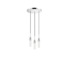01480 ROUND 3-LIGHTS SILVER - MODERN LIGHTING