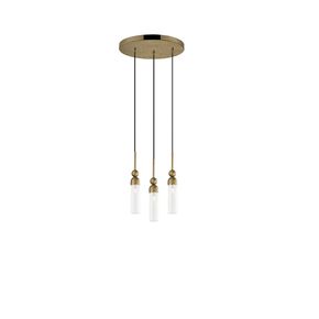 01480 ROUND 3-LIGHTS OXIDIZED GOLD - MODERN LIGHTING