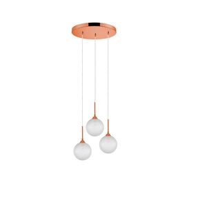 01129 3-LIGHTS ROUND COPPER - MODERN LIGHTING