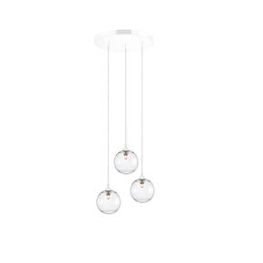 01129 3-LIGHTS ROUND WHITE - MODERN LIGHTING