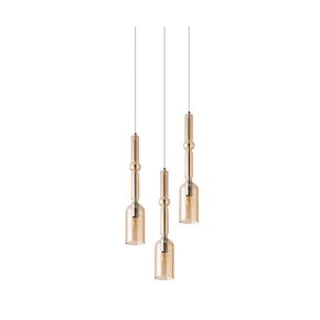 01292 ROUND TRIPLE AMBER - MODERN LIGHTING
