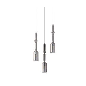 01292 ROUND TRIPLE SMOKE - MODERN LIGHTING