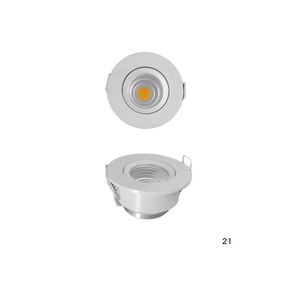 ΣΠΟΤ ΧΩΝΕΥΤΆ  ΜΊΝΙΜΑΛ >  SPOTLIGHT RECESSED 3W 3000K, 240 LM - WHITE  01334-21 METAL 01334 WHITE IP44 - ΣΠΟΤ ΤΟΊΧΟΥ