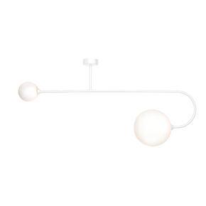 ΜΟΝΤΈΡΝΑ ΦΩΤΙΣΤΙΚΆ ΜΊΝΙΜΑΛ > ΟΡΟΦΉΣ >  CEILING 2-LIGHT 01347-20 METAL 2XG9, LED W100 H50 CM 01347 WHITE HEIGHT: 50 CM LENGTH: 100 CM BALL DIAMETER: 10 & 20 CM - ΟΡΟΦΉΣ ΦΩΤΙΣΤΙΚΆ 