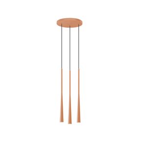 01371 ROUND 3-LIGHTS COPPER - MODERN LIGHTING