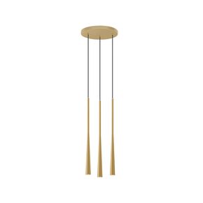 01371 ROUND 3-LIGHTS GOLD - MODERN LIGHTING